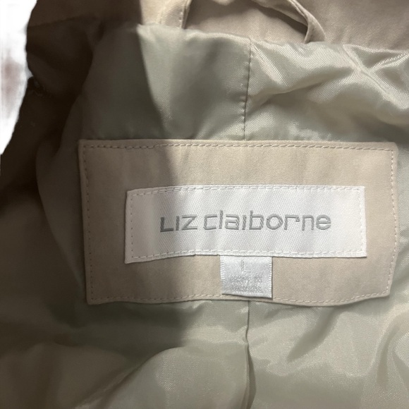 Liz Claiborne - Women’s Midi Double Breasted Trench Coat Sz LG - Picture 7 of 8